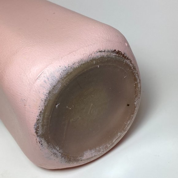 Hand Painted Milk Bottle Vase Pink Wood Cabin Farmhouse Decor Floral - Picture 9 of 9